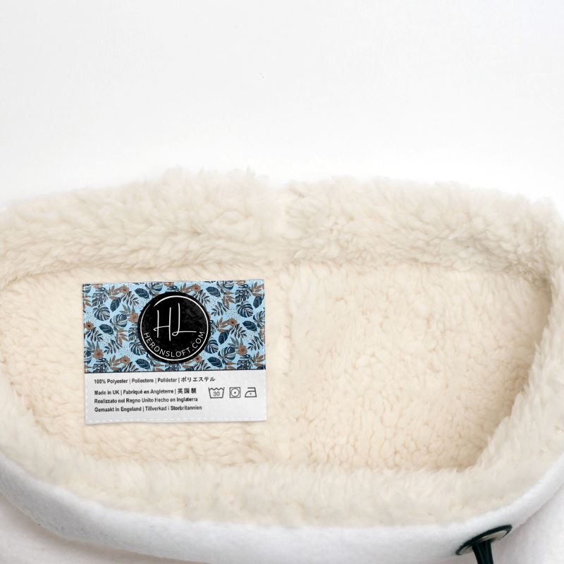 Sherpa Snood - Midnight Monstera - Blue Mist