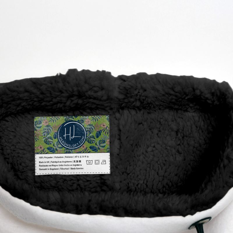 Sherpa Snood - Midnight Monstera - Olive Velour