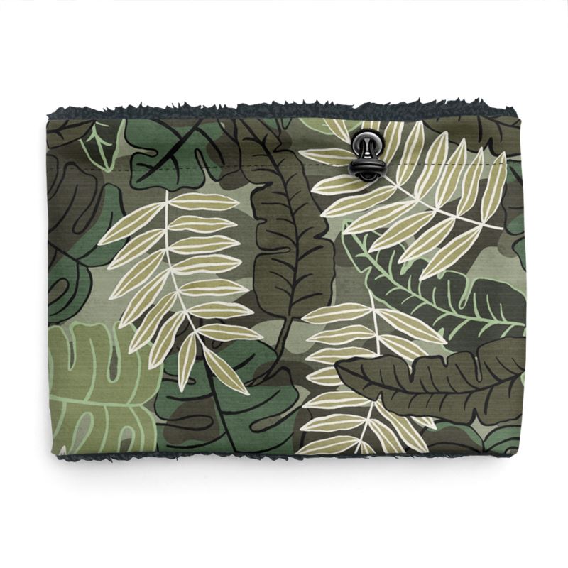 Sherpa Snood - Camo Leaves - Sage Green