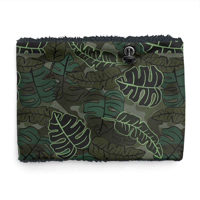 Sherpa Snood - Camo Leaves - Dark