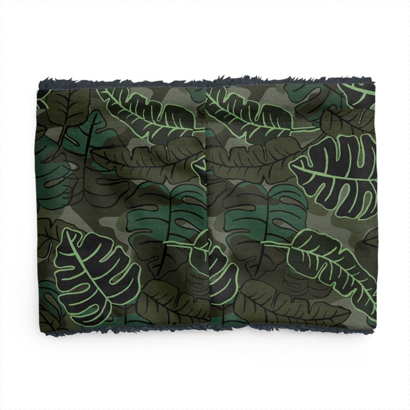 Sherpa Snood - Camo Leaves - Dark