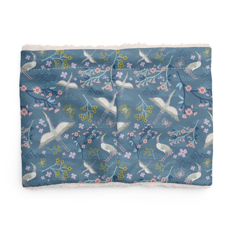Sherpa Snood - White Crane