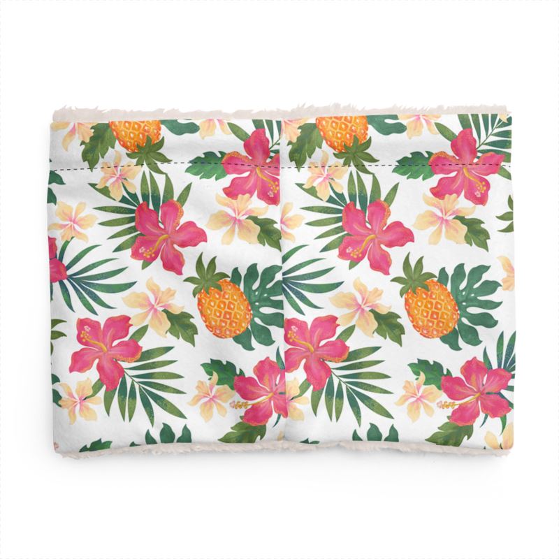 Sherpa Snood - Pineapple Paradise - Coral Blanc