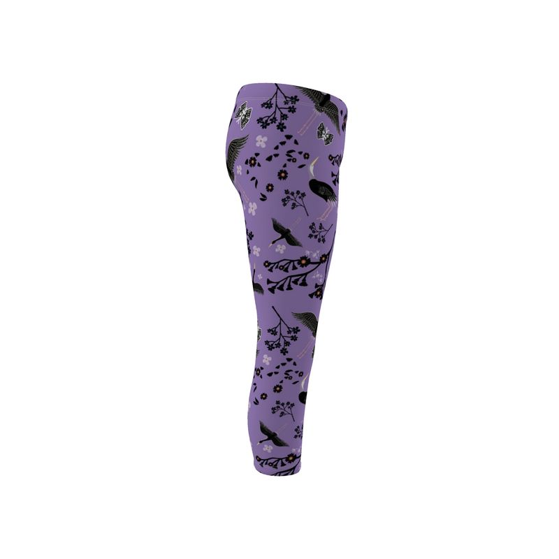 Women’s Mid-Rise Capri Length Leggings - Amethyst Ascent