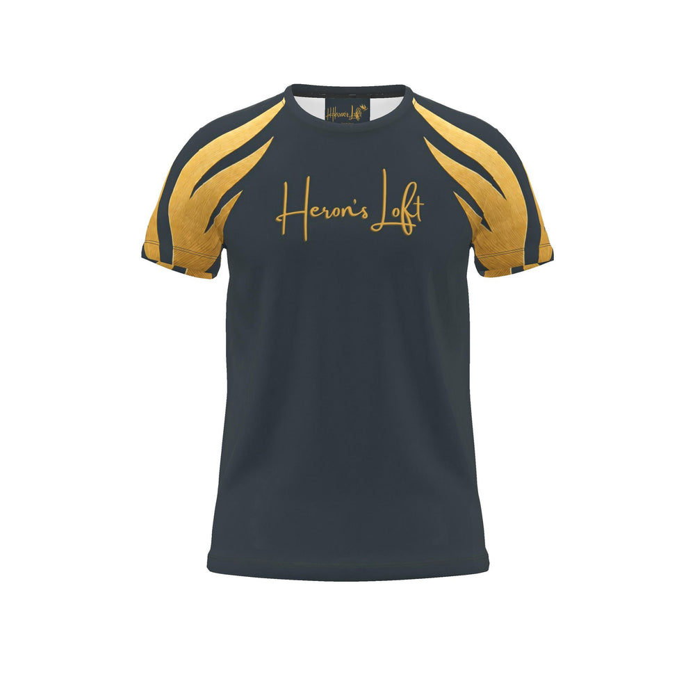 Men's Crew Neck T-Shirt — Gilded Heron Charcoal Slate