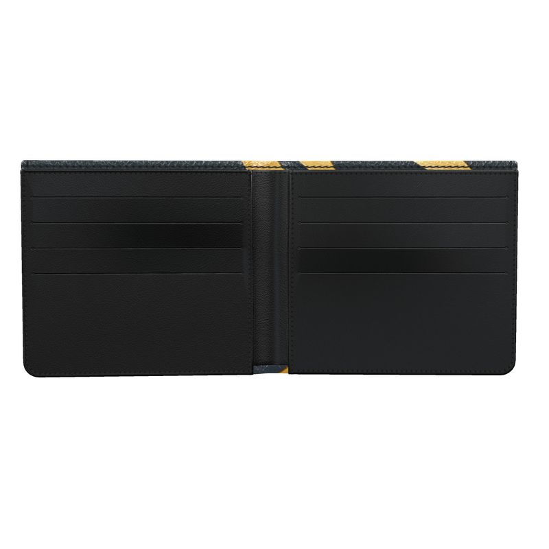 Nappa Leather Bifold Wallet — Signature Heron Charcoal Luxe