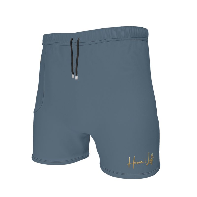Signature Heron Blue Men's Gym Shorts