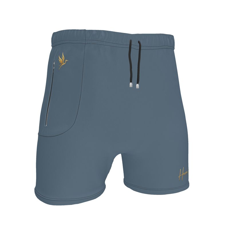 Signature Heron Blue Men's Gym Shorts