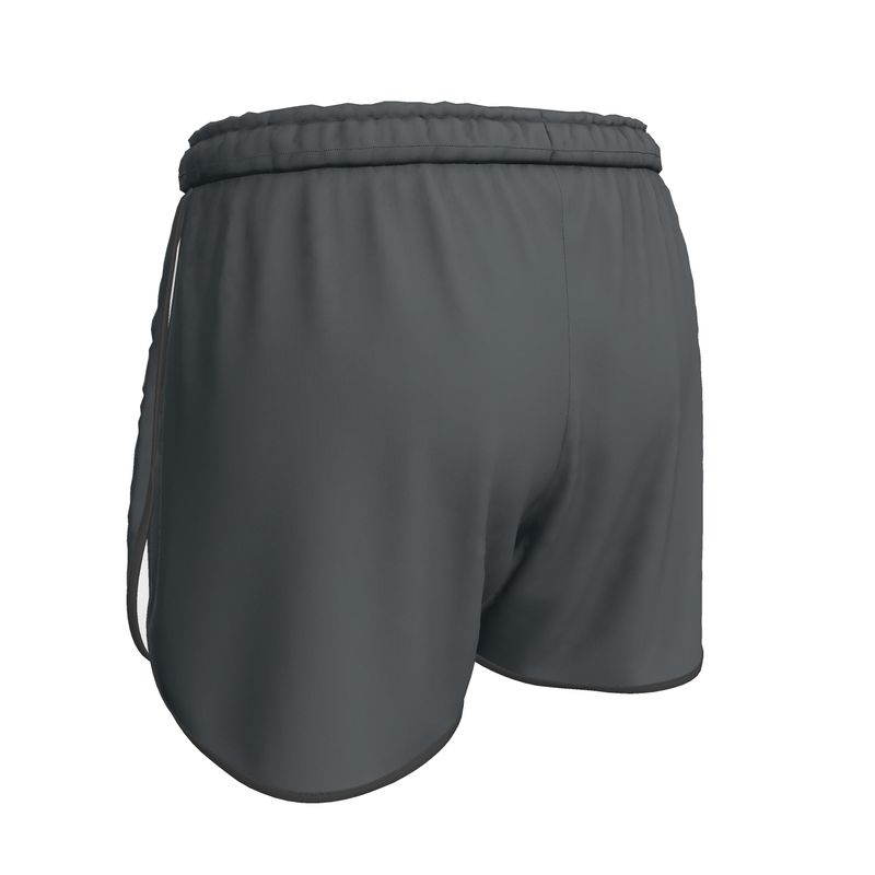 Women's Running Shorts — White Trim — HL Mark — Signature Charcoal Slate