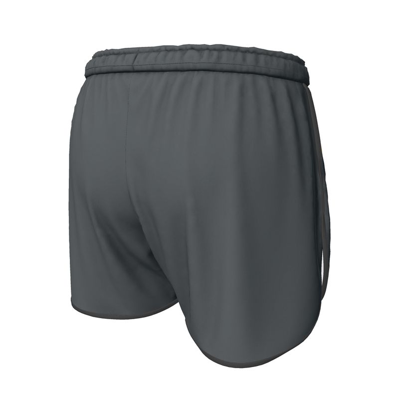 Women's Running Shorts — White Trim — HL Mark — Signature Charcoal Slate