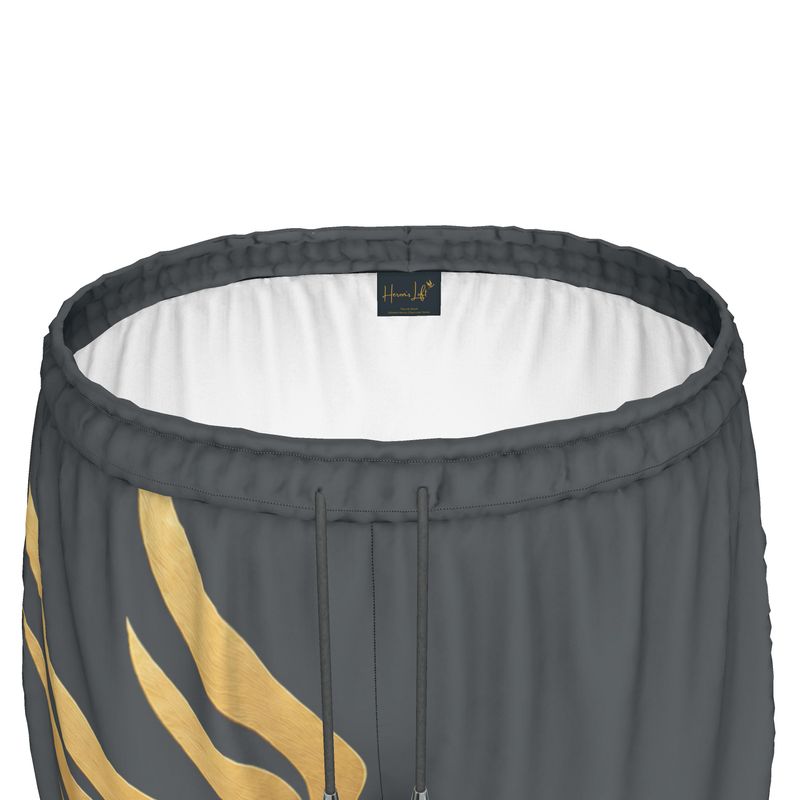 Women's Running Shorts — White Trim — HL Mark — Signature Charcoal Slate
