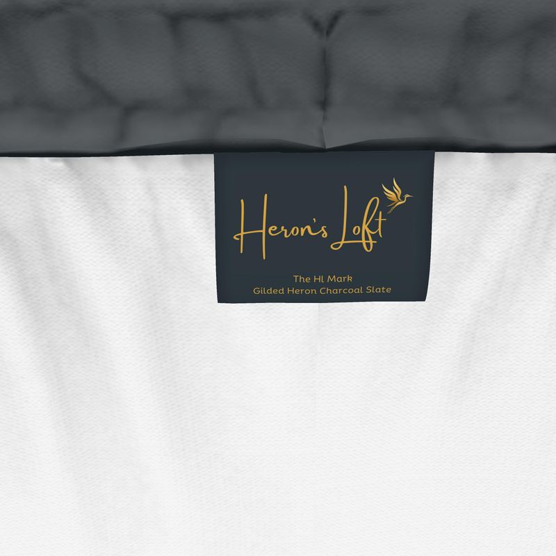 Women's Running Shorts — White Trim — HL Mark — Signature Charcoal Slate