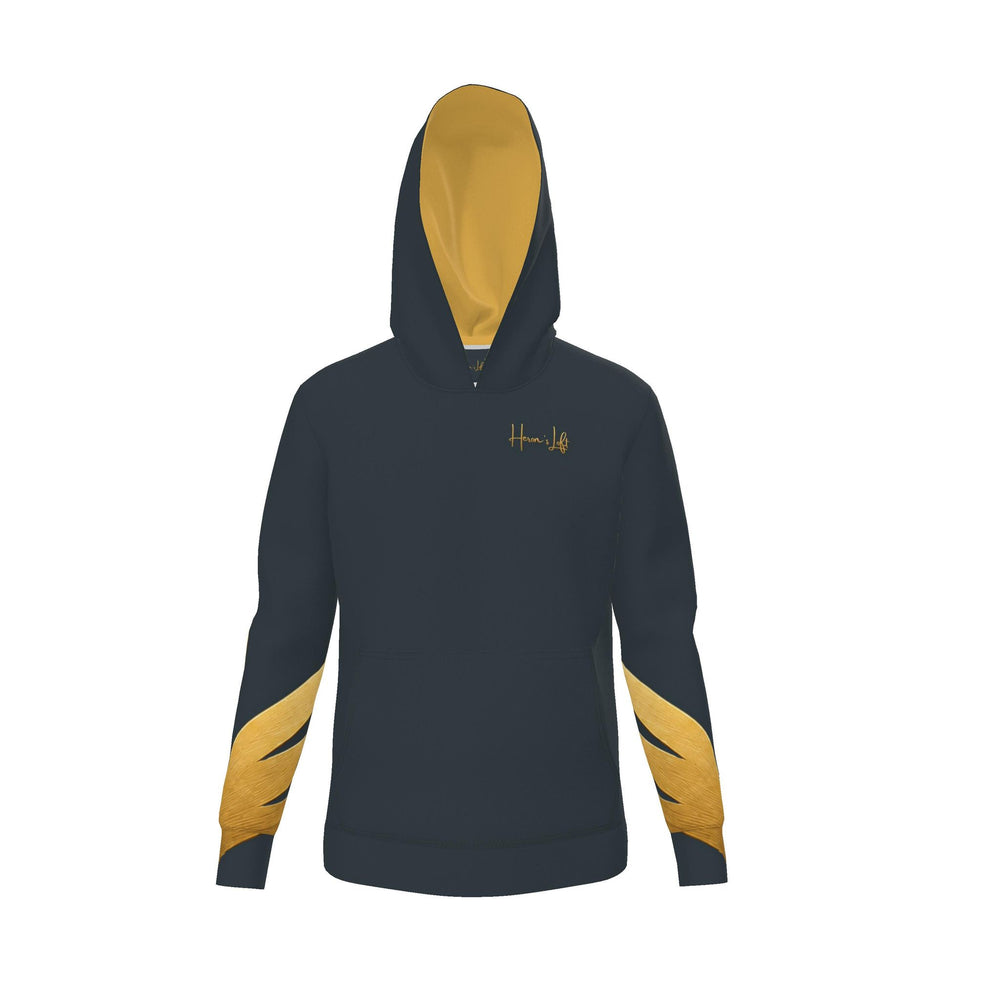 Premium Pullover Hoodie — Signature Heron Charcoal Luxe