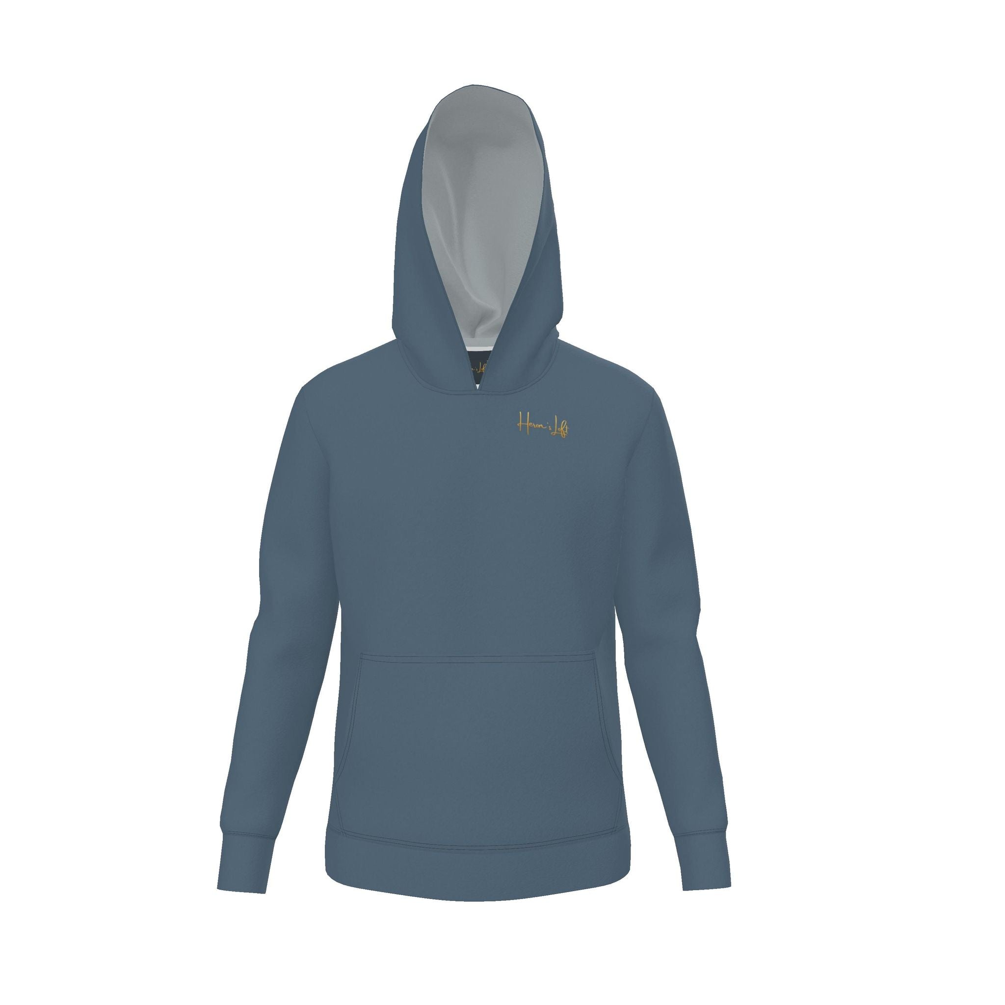 Premium Pullover Hoodie — Signature Heron Blue Luxe