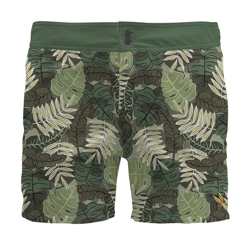 Men's Board Shorts — Camo Leaves