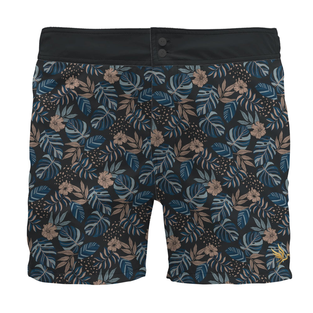 Men's Board Shorts — Midnight Monstera