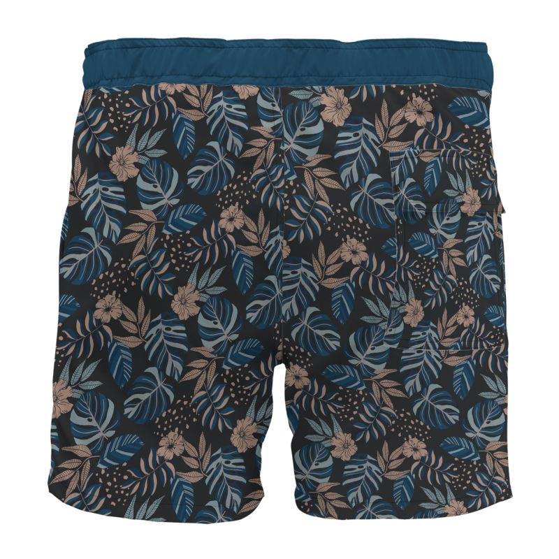 Midnight Monstera Men's Board Shorts