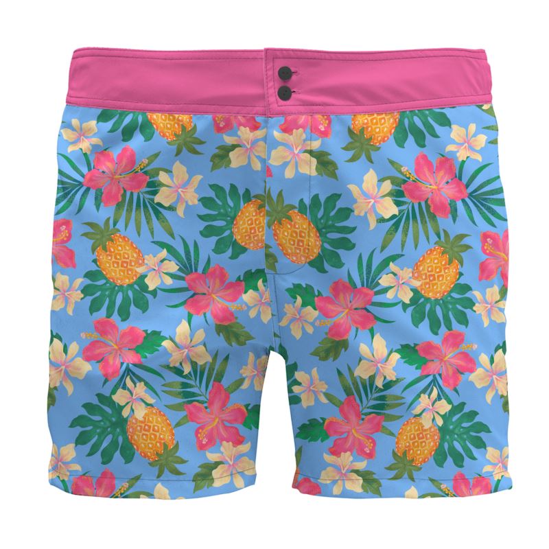 Pineapple Paradise Island Breeze Men's Board Shorts