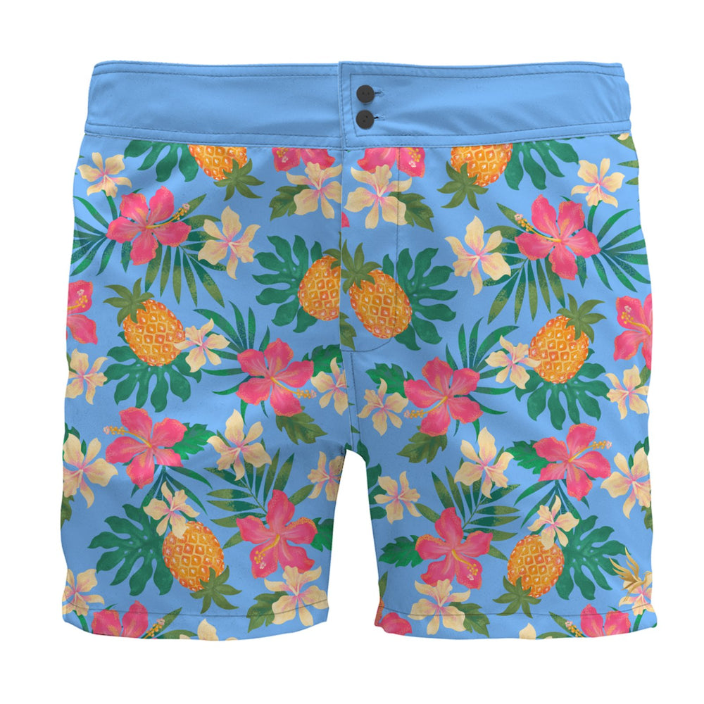 Men's Board Shorts — Pineapple Paradise Island Breeze