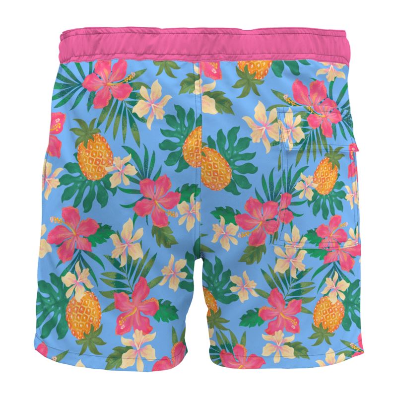 Pineapple Paradise Island Breeze Men's Board Shorts