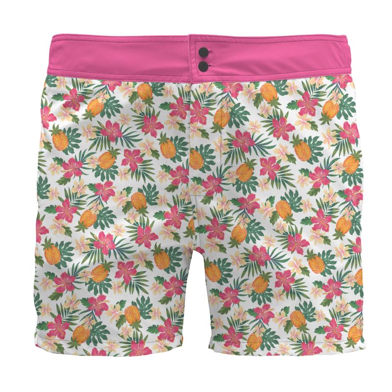 Pineapple Paradise Coral Dreams Men's Board Shorts