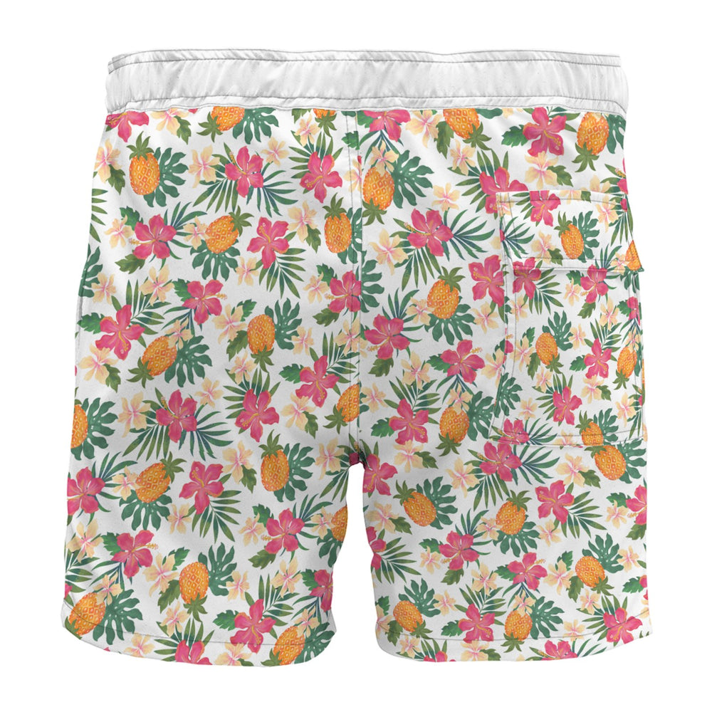 Men's Board Shorts — Pineapple Paradise Coral Dreams