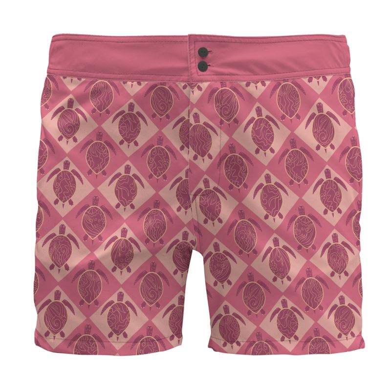 Topo Turtles Rosé Tide Men's Board Shorts