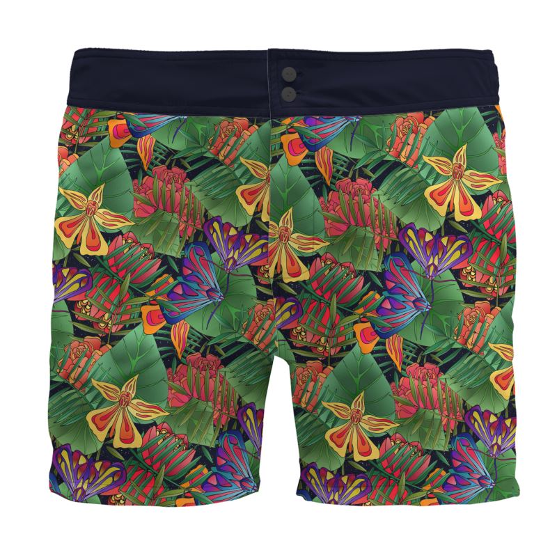Jungle Flower Men's Board Shorts