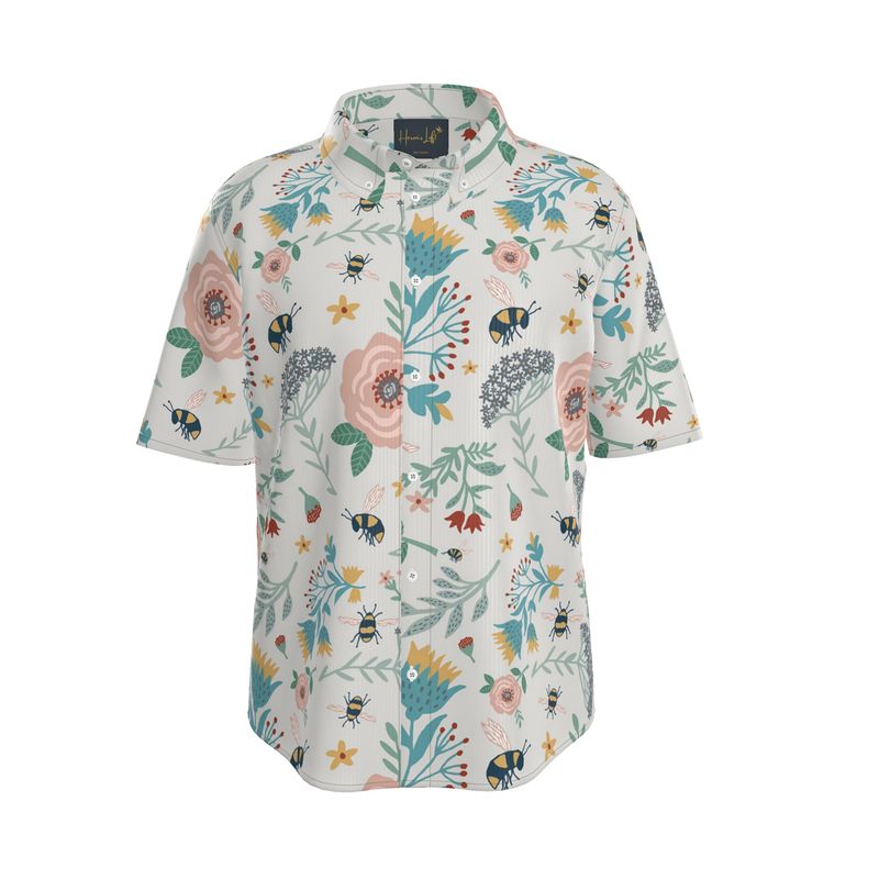 Bee Garden Men's Short Sleeve Shirt