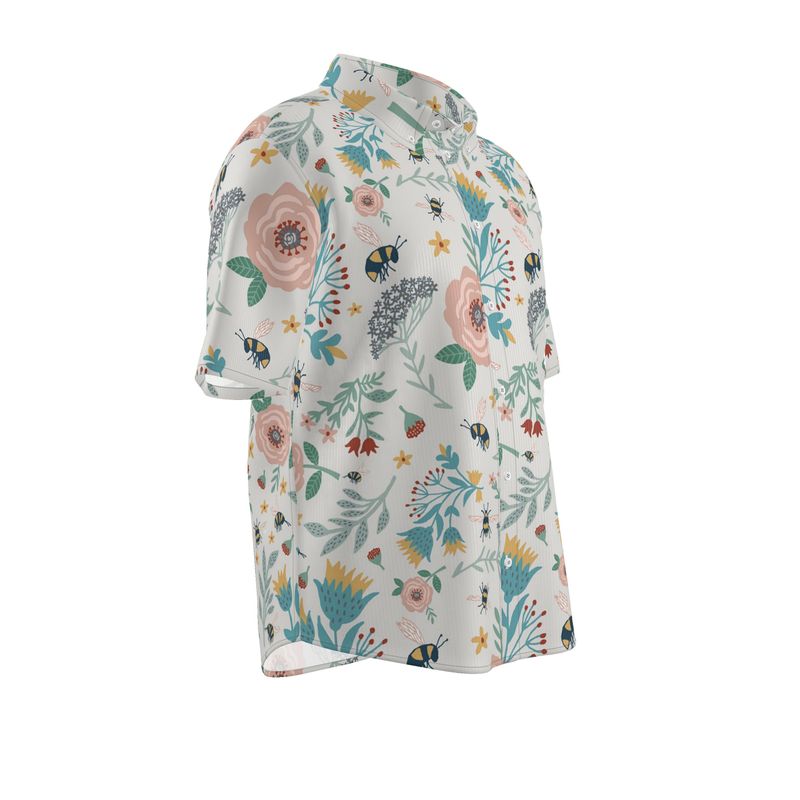 Bee Garden Men's Short Sleeve Shirt