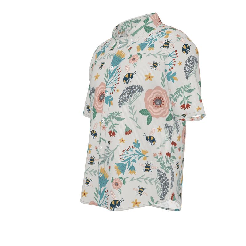Bee Garden Men's Short Sleeve Shirt