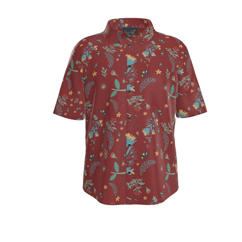 Men's Button-Up Shirt — Bee Garden Rustic Bloom