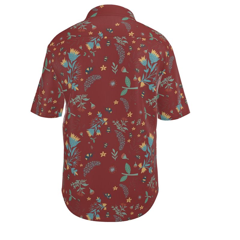 Men's Button-Up Shirt — Bee Garden Rustic Bloom