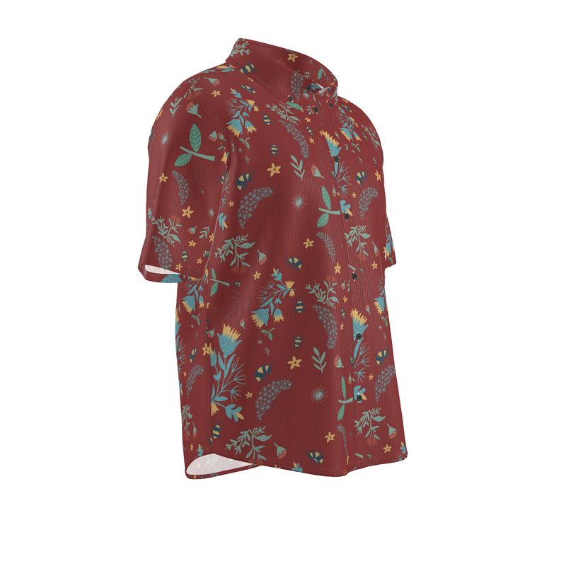 Men's Button-Up Shirt — Bee Garden Rustic Bloom