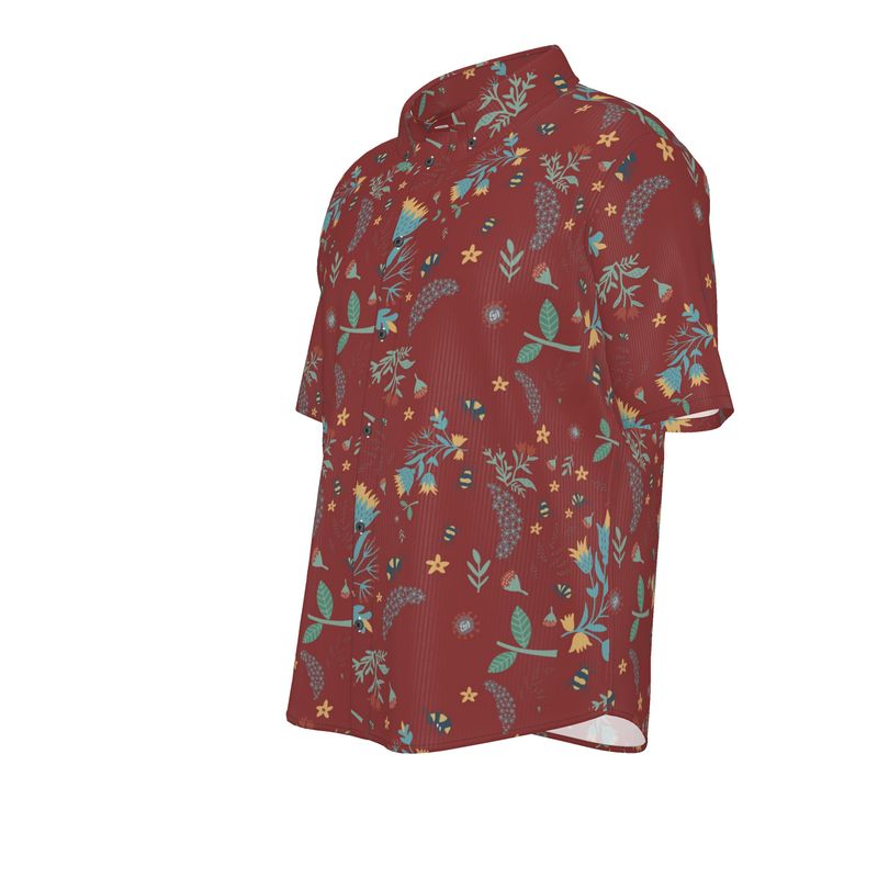 Men's Button-Up Shirt — Bee Garden Rustic Bloom