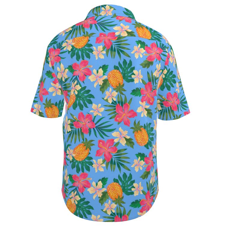 Pineapple Paradise Island Breeze Men’s Button-Up Dress Shirt