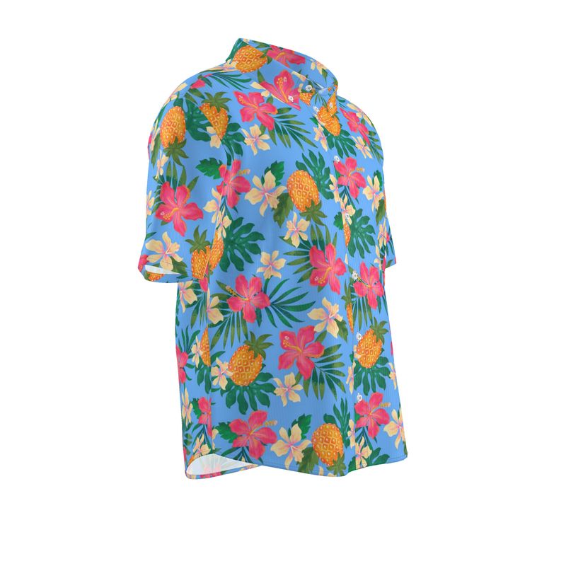 Pineapple Paradise Island Breeze Men’s Button-Up Dress Shirt