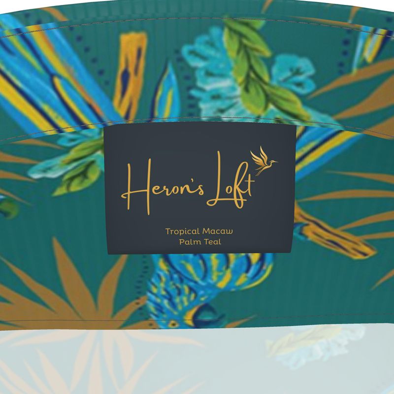 Tropical Macaw Palm Teal Men’s Button-Up Dress Shirt
