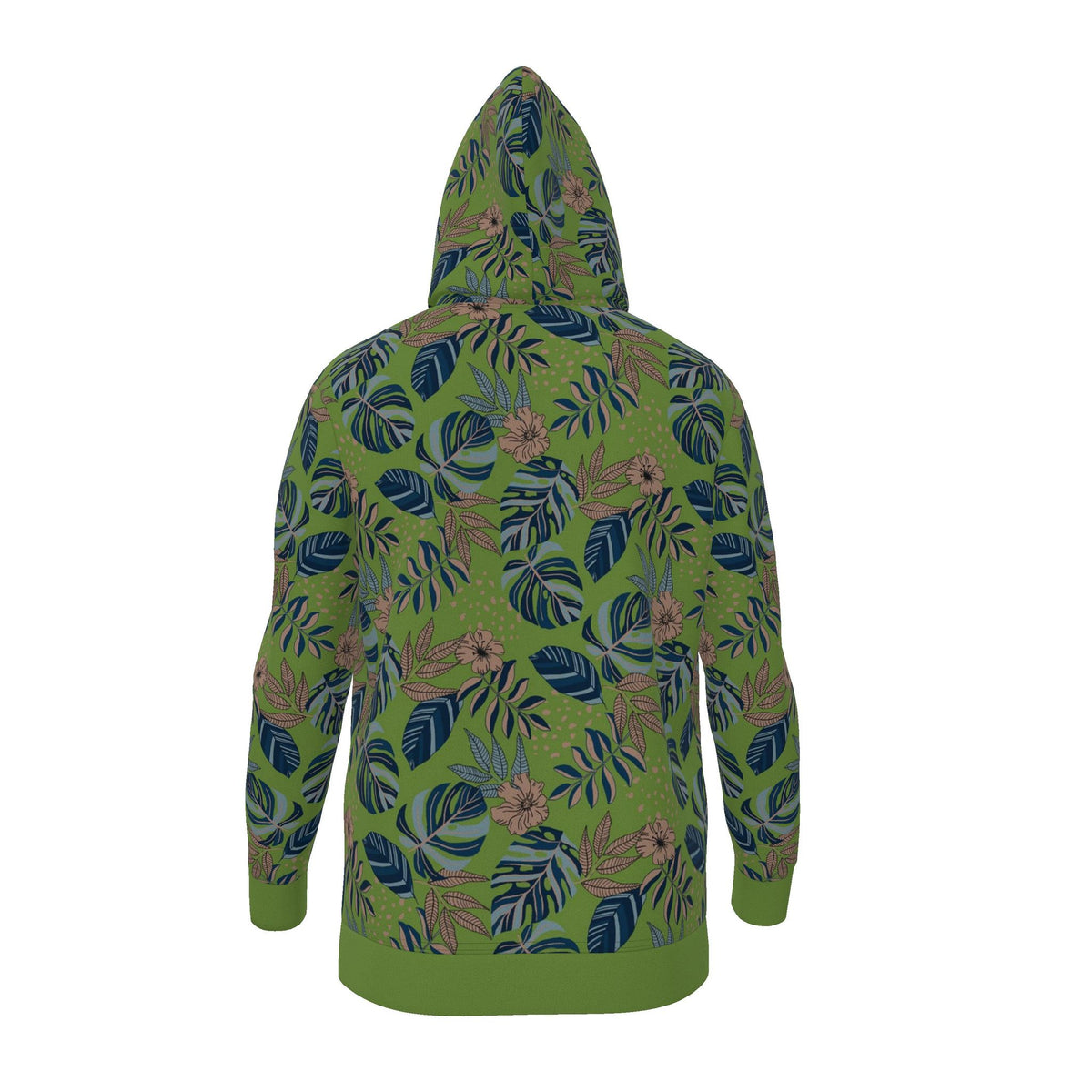 Women's Premium Hoodie — Midnight Monstera Olive Velour