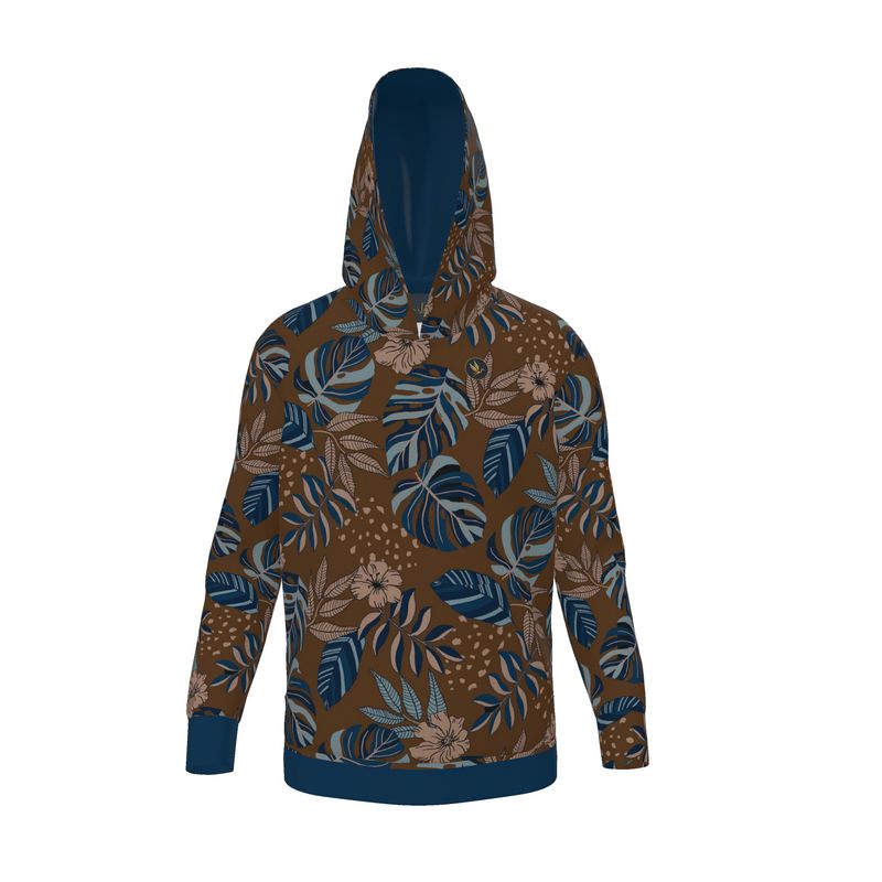 Women's Premium Hoodie — Midnight Monstera Roasted Teak