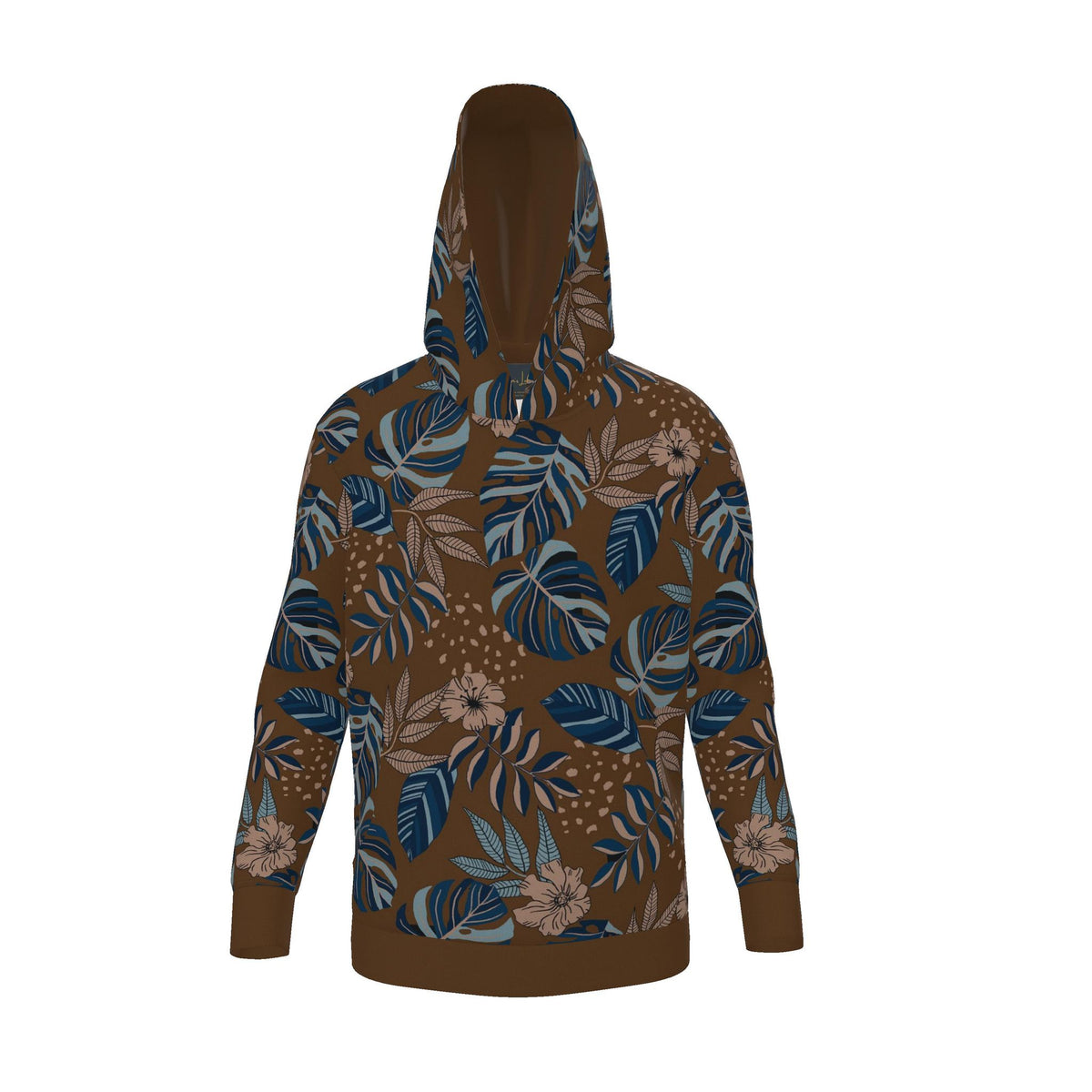 Women's Premium Hoodie — Midnight Monstera Roasted Teak