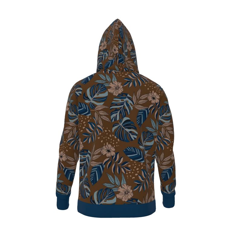 Women's Premium Hoodie — Midnight Monstera Roasted Teak