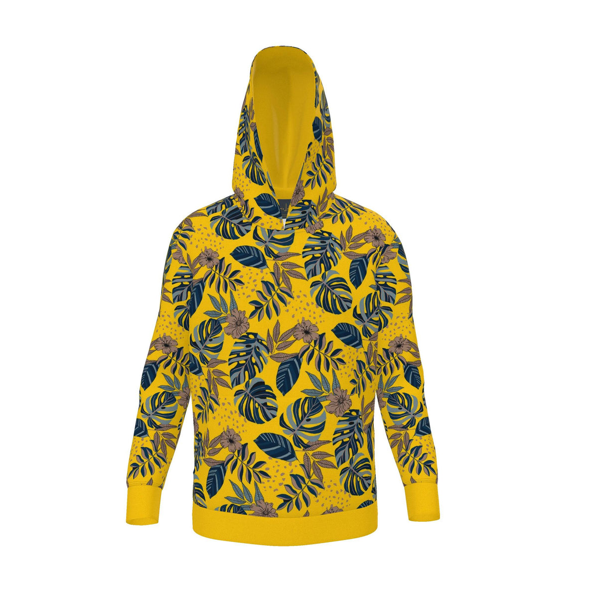 Women's Pullover Hoodie — Midnight Monstera Honey Gold