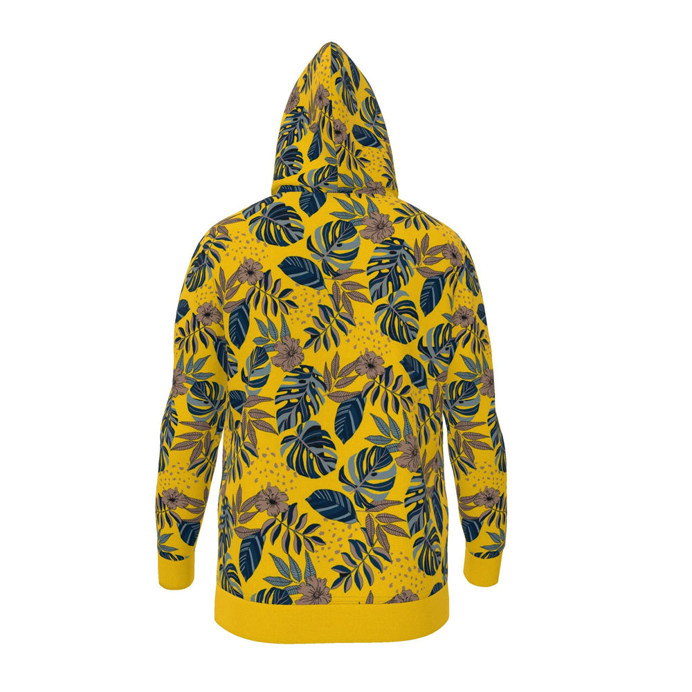 Women's Pullover Hoodie — Midnight Monstera Honey Gold