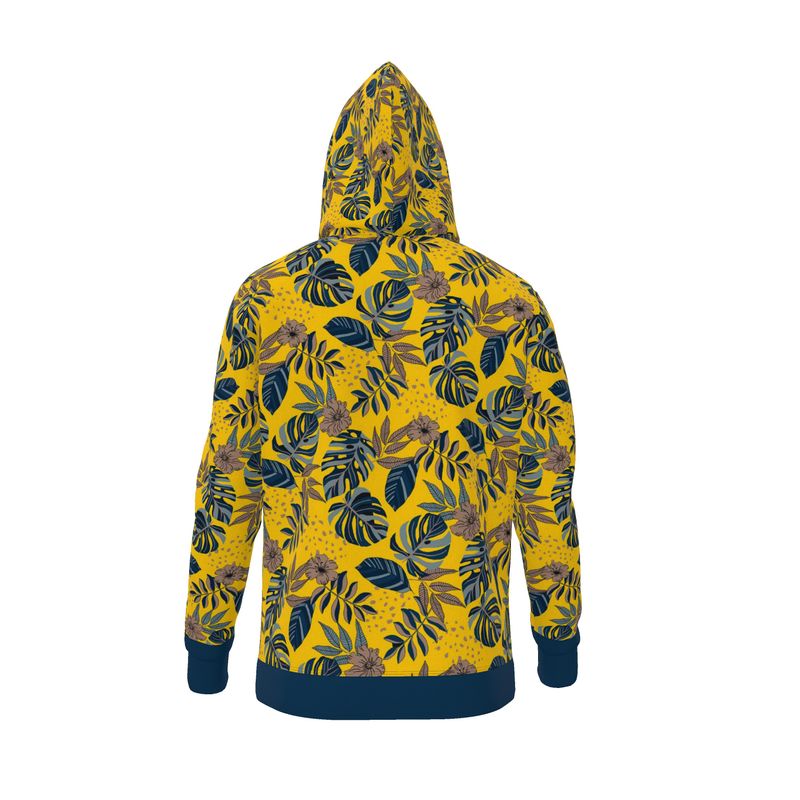 Women's Premium Hoodie — Midnight Monstera Honey Gold
