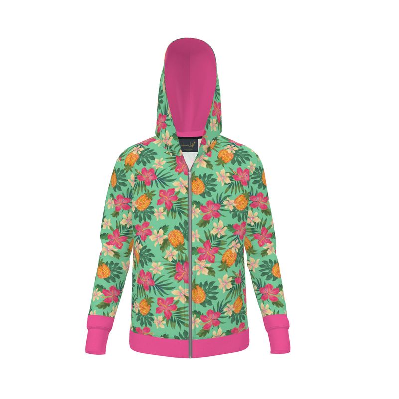 Women's Premium Hoodie — Pineapple Paradise Aloe Mist