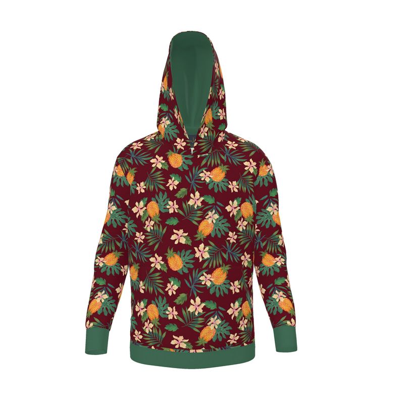 Women's Premium Hoodie — Pineapple Paradise Burgundy