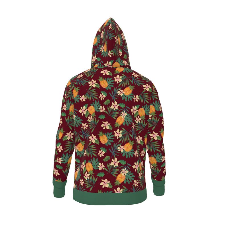 Women's Premium Hoodie — Pineapple Paradise Burgundy