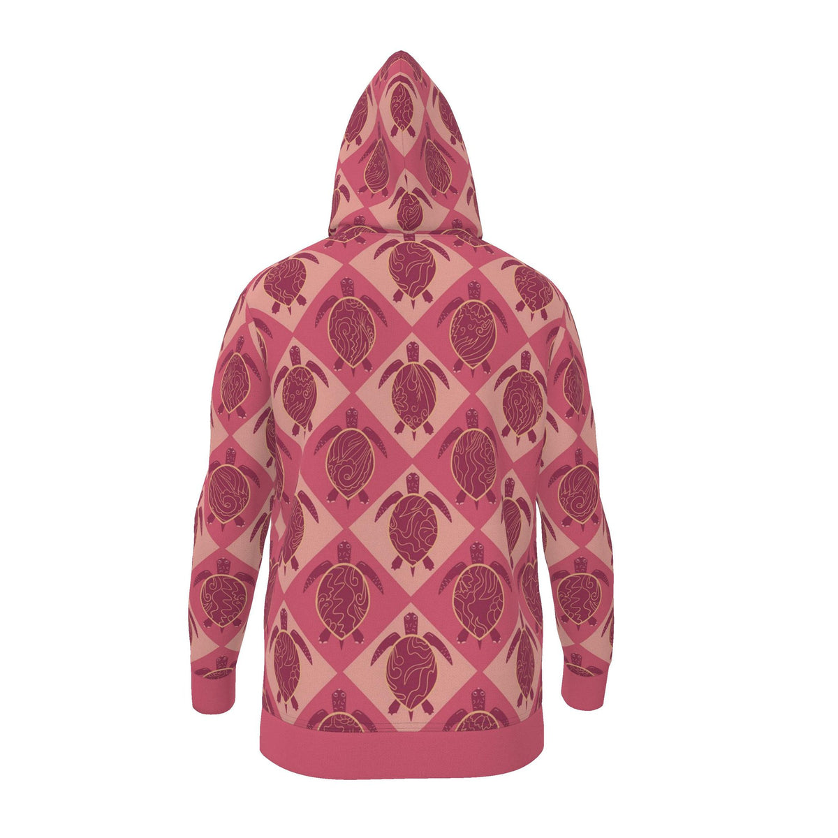 Women's Pullover Hoodie — Topo Turtles Rosé Tide