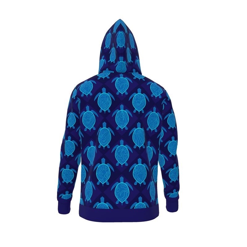 Women's Premium Hoodie — Topo Turtles Cobalt Tide